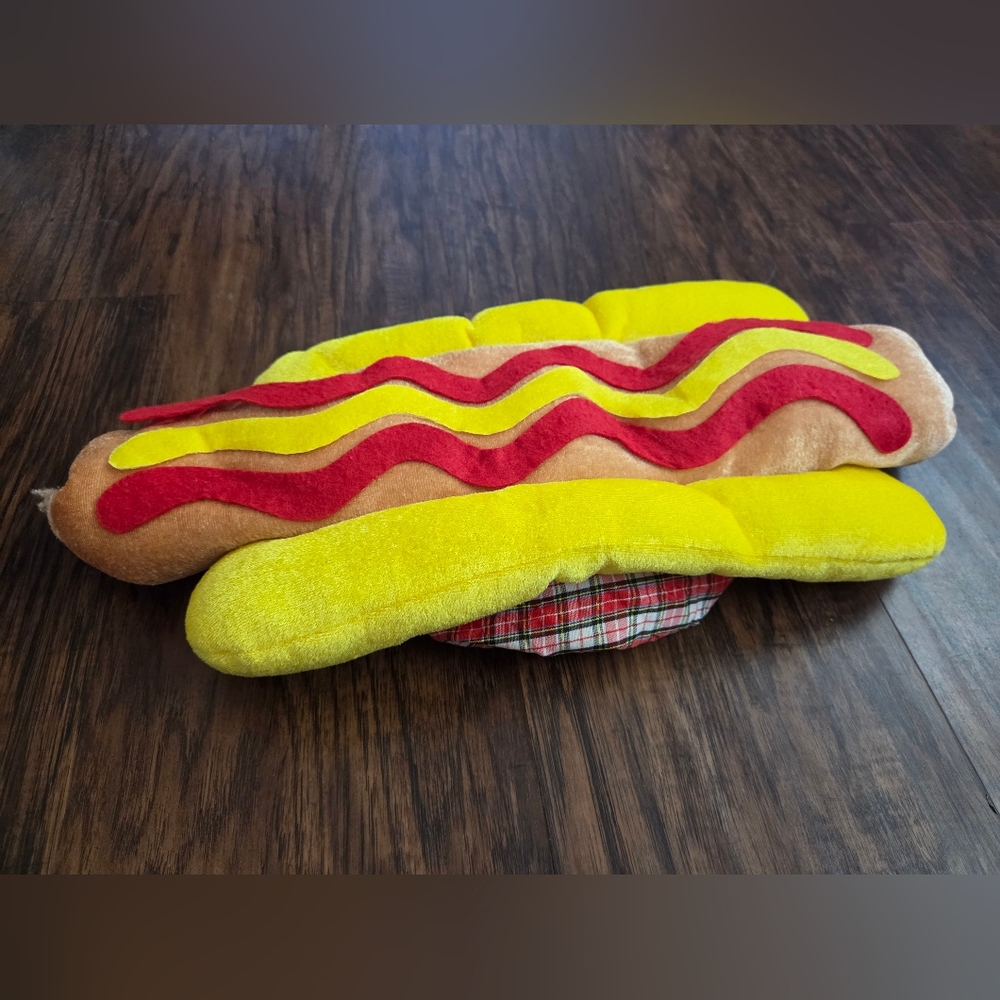 Hot Dog Hat with Mustard and Ketchup